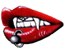Gif animé bouche vampire piercing